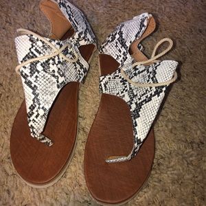 Snake Print Sandals
